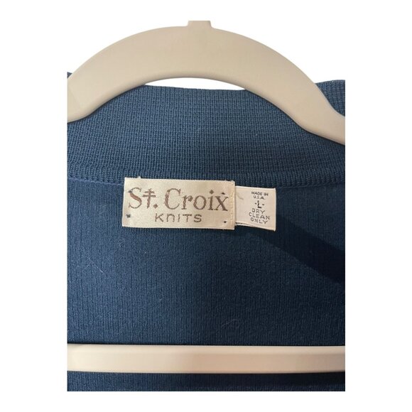 Vintage Men's St. Croix Wool Suede V-Neck Cardigan - Picture 7 of 7